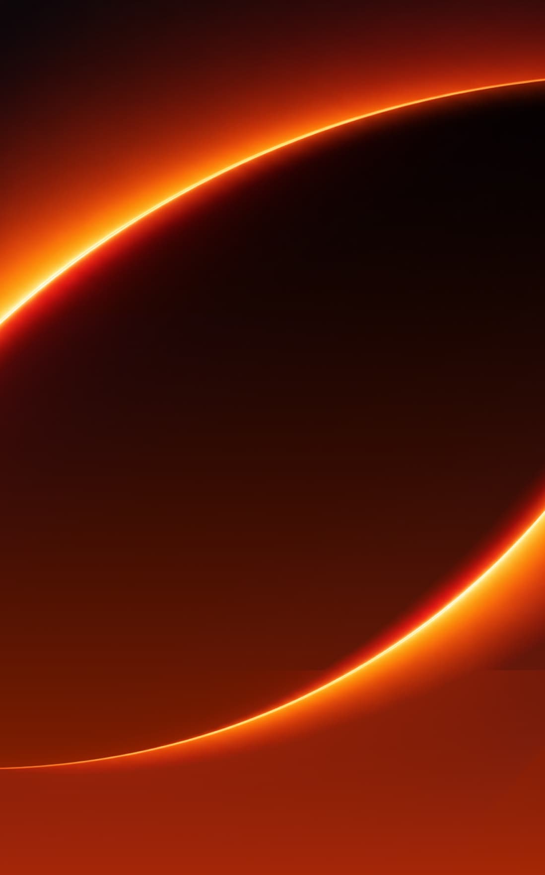 Glowing orange arc gradient background