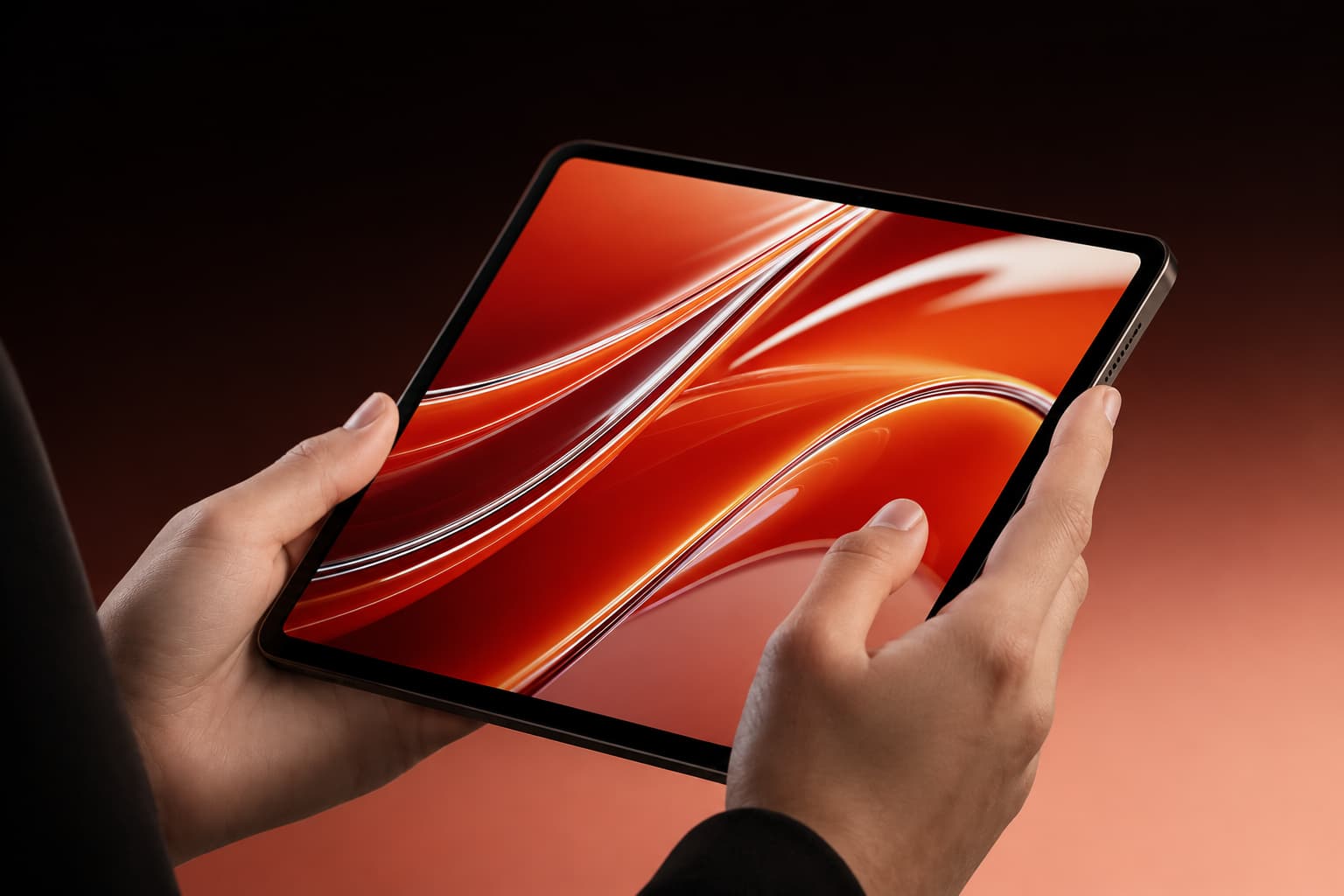iPad mockup displaying a wallpaper preview
